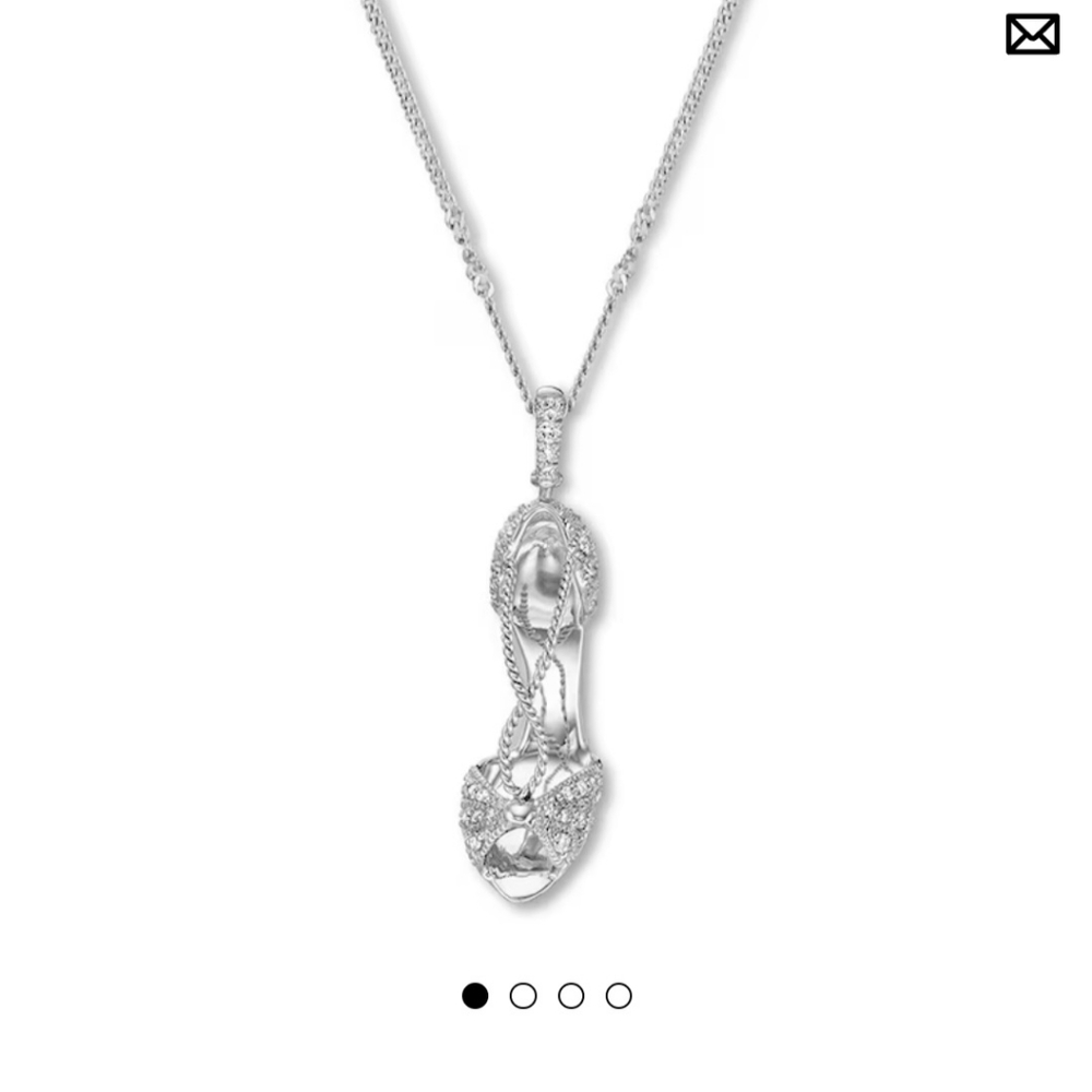 Emmy London Sterling Silver Diamond Shoe Necklace Kay Jewelers Valentines Day 💝